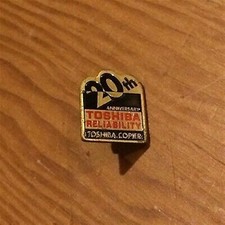 vintage pinback, Toshiba