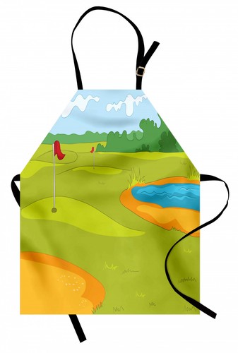 Golf course scene apron - scene,
