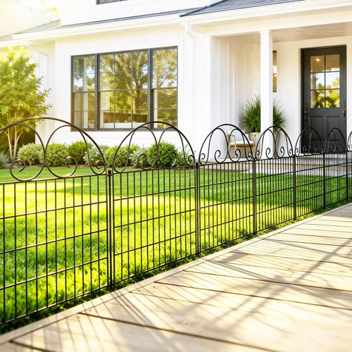 80cm metal garden fence - garden,