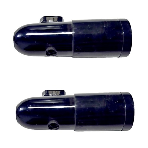 2pcs black acrylic bullet head - 2pcs,