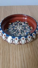 Vintage Bulgarian Troyan Redware Slip Glazed Dish