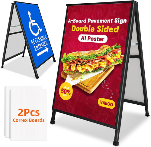 Pavement sign board - pavement, a-board
