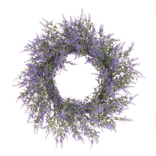 Lavender wreath faux - lavender,