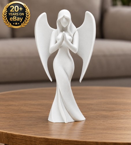 Praying angel statue white - praying,