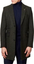 Men tweed long overcoat - men,