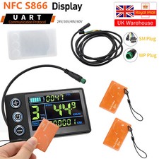 E-Bike 24V 36V 48V 60V S866 LCD Display Power Speed Meter Control Panel with NFC