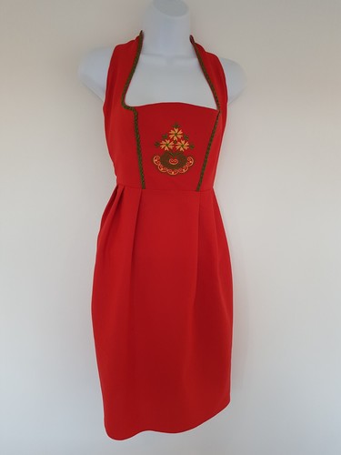 Vintage dress red retro - dress,