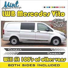 LWB MERCEDES VITO Camper Motorhome Stripes Decals Stickers Van Graphics 033