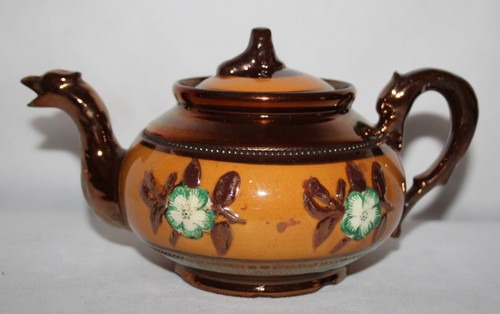 Antique copper lustre ware - copper,