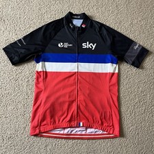 Rapha Mens Team Sky France Country Jersey Cycling Size XL