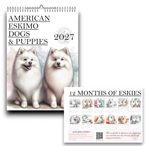 American eskimo dog calendar - eskimo,