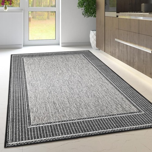 Grey dining room rug border - rug,