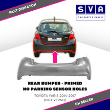 Rear Bumper Primed - For Toyota Yaris 2014-2017 Not Verso - Insurance Approved