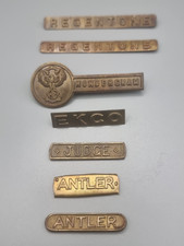 Vintage Brass Record Player Radio Logo Badges Wondergram Ekco Regentone + Others