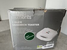 780W 2 Slice White Toastie Maker Non Stick Sandwich Press Toaster Anti Slip feet
