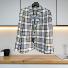 Hacket men Linen Madras Check Blazer/ Jacket UK Size 42R New With Tags £350