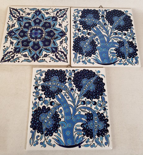 Three art pottery hand - three, made