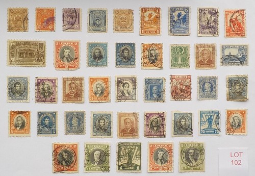 Chile and peru stamps - chile,