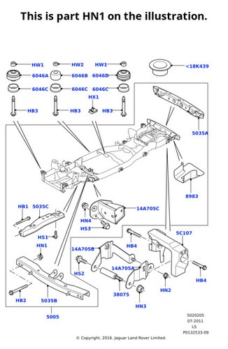 Land rover nut - nut, discovery