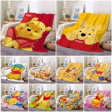 Cartoon Winnie The Pooh Fleece Blanket Throw Bed Sofa Warm Soft Flannel Rug Gift