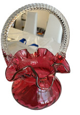 Fenton Cranberry Glass Vase