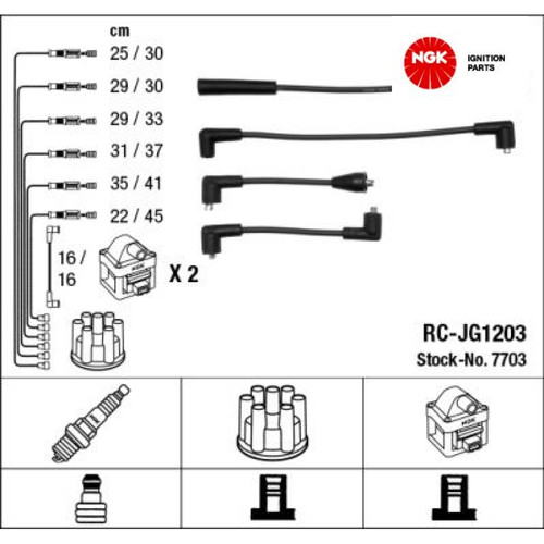 Ignition cable kit ngk 7703 - ignition,