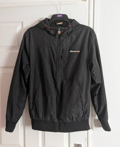 Ellesse mens black hooded zip - black,