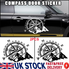 2X Compass Mountain Caravan Campervan Motorhome Vinyl Window Sticker Car Decal