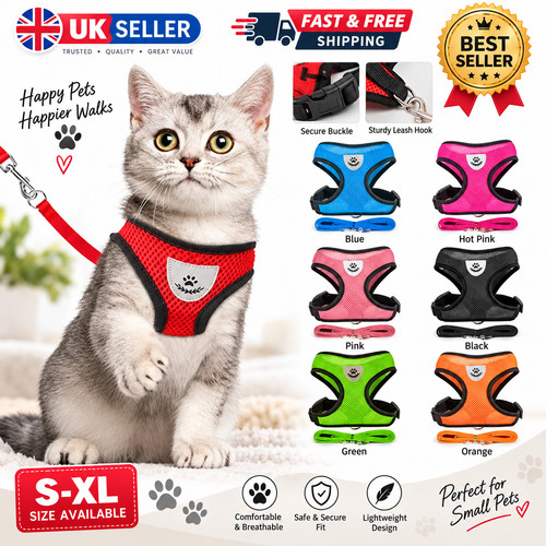 Adjustable cat harness and - adjustable,