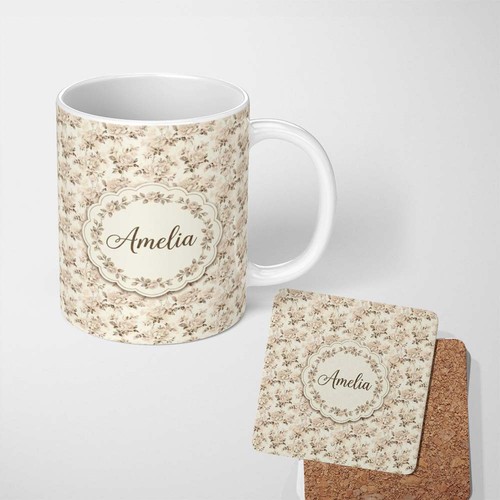 11oz tea coffee mug shabby - tea,