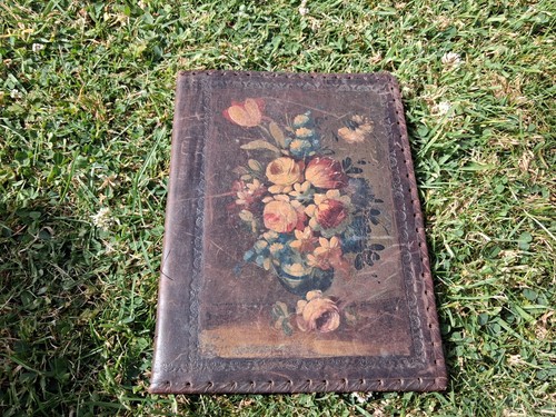 Vintage brown leather - vintage, writing