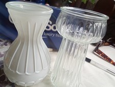 2 Glass Hyacinth Vase
