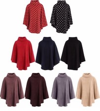 Womens Fleece Poncho Capes