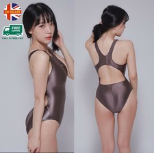 LEOHEX High Cut Swimsuit Thong Spandex Shiny Glossy Leotard Japanese Bodysuit UK