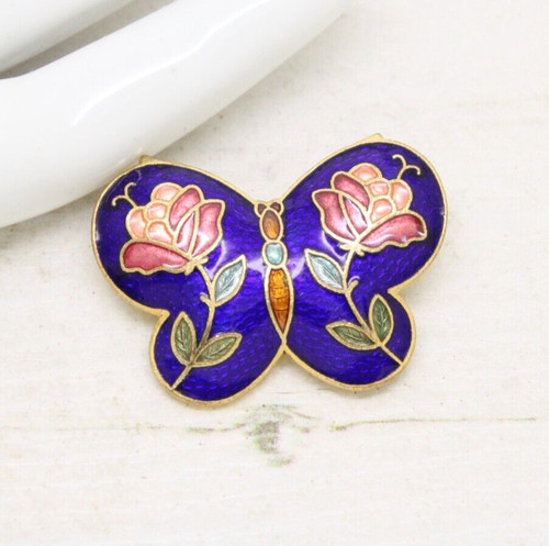 Vintage cloisonne enamel - vintage, rose