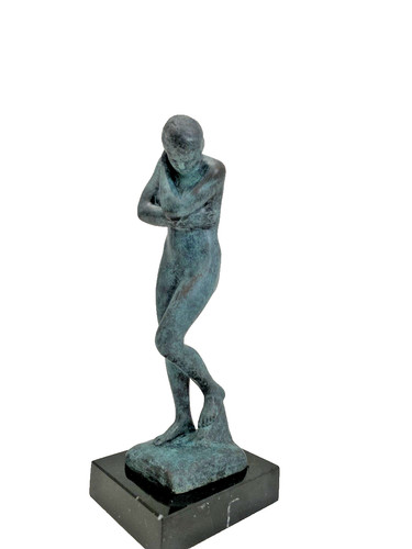 Eva bronze figure marble - bronze,