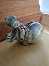 Vintage 1970s Ceramic Hippo