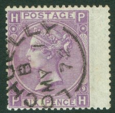 SG 109 6d mauve plate 9. Very fine used with a Lochgelly CDS, May 1at 1872