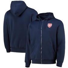 Arsenal FC Hoodie Mens LARGE Official Zip Fleece Hooded Top AH13