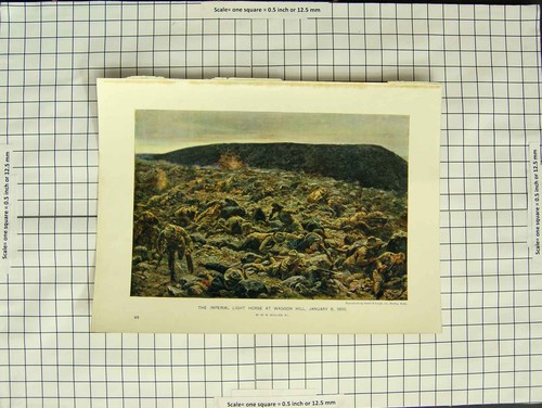 Original old vintage print - old,