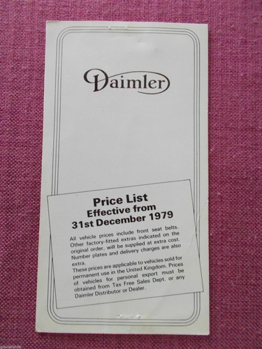 Daimler vanden plas price - daimler,