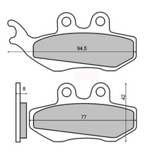 Pair brake pads FRONT SHERCO