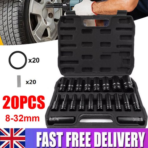 20pcs deep impact socket - deep, set