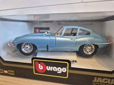 BBURAGO E TYPE JAGUAR E COUPE 1961 Metalic Blue BNIB! No. 3018 Diecast Model Car