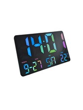U-picks 11.5'' Wall Clock Large Colour Display with Remote, Alarm & Temperature