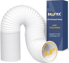 Air Conditioner Hose Portable Exhaust Vent with 5.9" Diameter Anti-Clockwise.