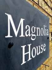 Deep Engraved House Slate Sign House Plaque 30cmx20cm Painted House Slate Sign