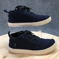 Toms Botas Cupsole Mid Top Sneaker Youth 5.5 Womens 7 Blue Lace Up Canvas Casual