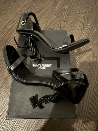 Ysl heels black and - heels,