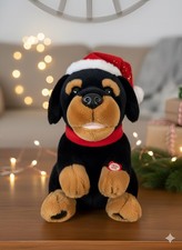 Li-Lo Rare Christmas Animated Plush Rottweiler Dog